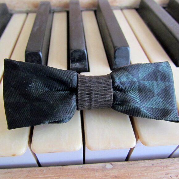 BABY BOY'S BOW TIES - 2 CLIP-ON INFANT BOWTIES, BLACK, BLUE, by BEAU JR & ROYAL - Picture 5 of 10